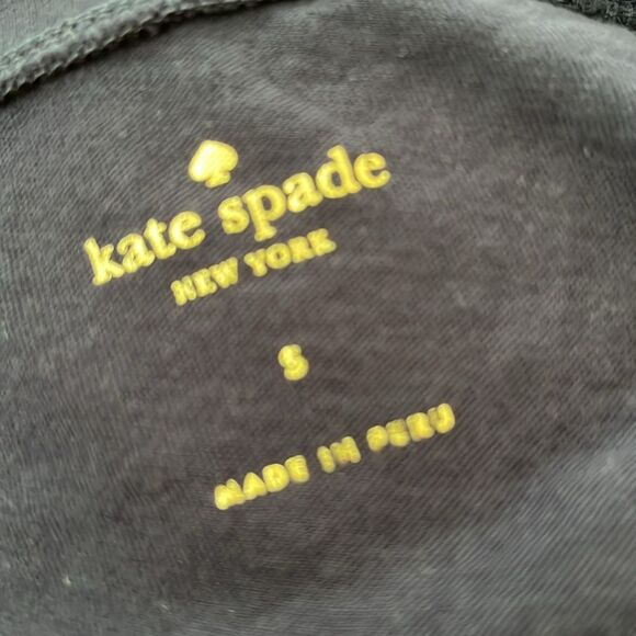 Kate Spade Navy Blue Ruffle Sleeve Top size small. - Picture 6 of 6